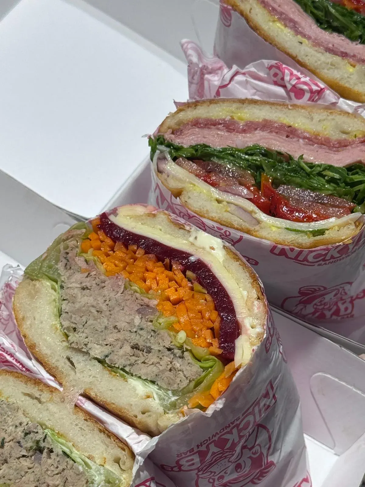 Tuna and ham sandwiches
